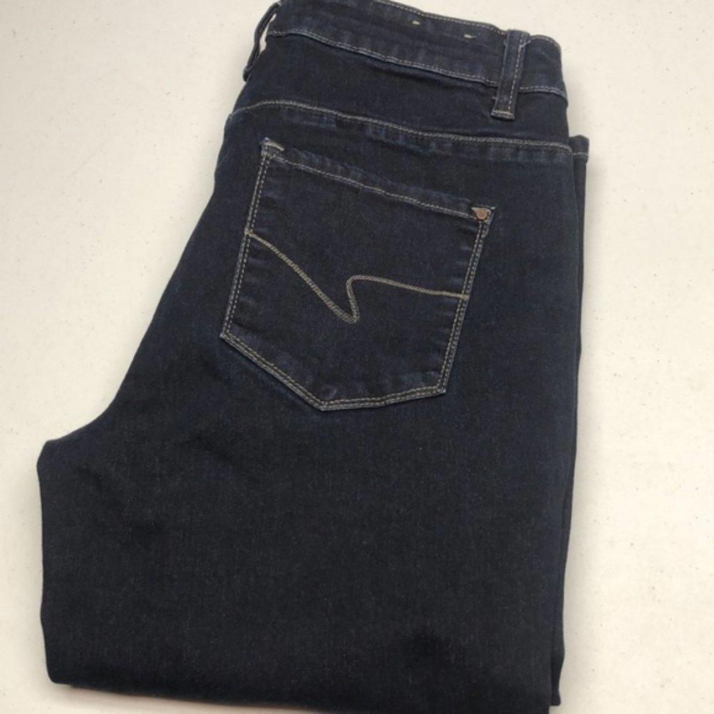 LIKE NEW SANTANA DARKWASH SLIM STRAIGHT JEANS 8/29x32 🦋